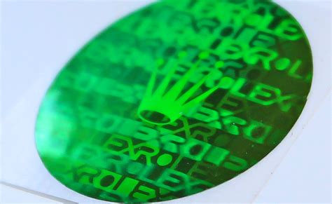 rolex watch hologram sticker|Rolex crown hologram.